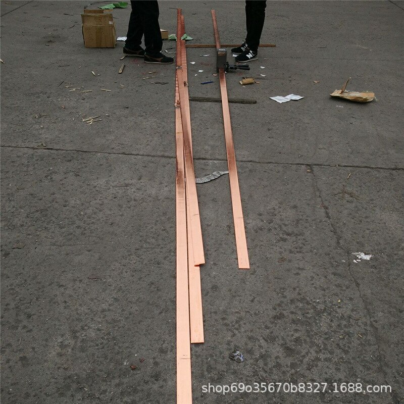 Kupfer Überzug Erdung Stahl Platte Kupfer Überzug Flache Stahl Platte 50x5 Kupfer Verkleidet Stahl Flache Stahlplatte Kontinuierliche Gießen