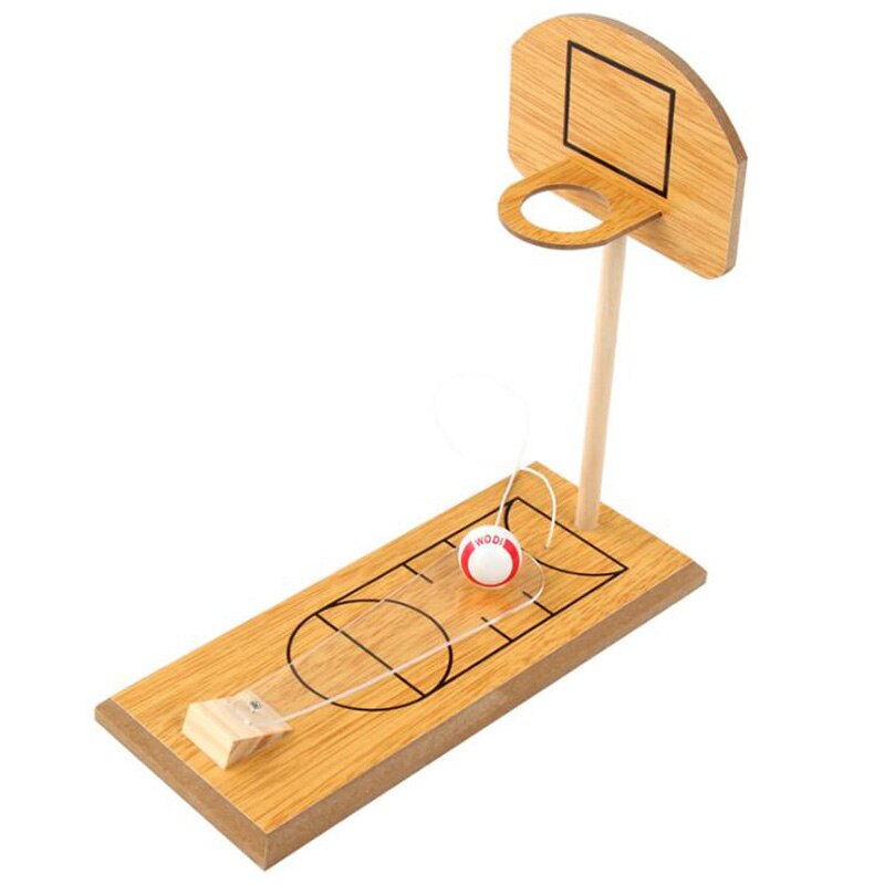 Mini Desktop Basketbal Game Tafelblad Draagbare Basketbal Spel Houten Fun Sport Novelty Speelgoed Familie Reizen Of Kantoor Spel Set Fo