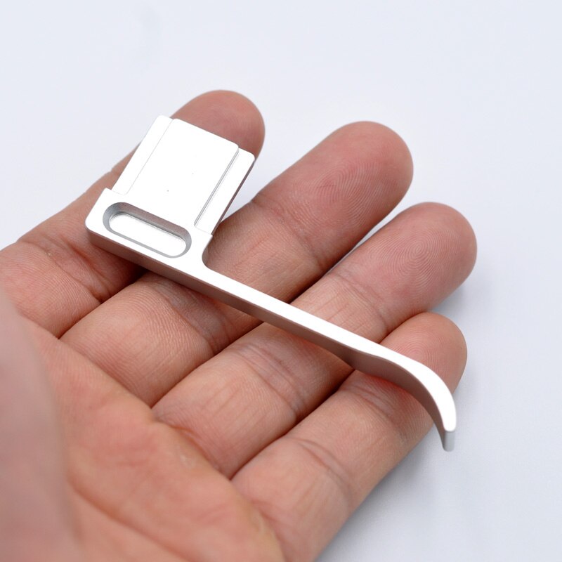 Empuñadura de zapata para Panasonic GX85 GX80, empuñadura de Metal con pulgares hacia arriba: Silver