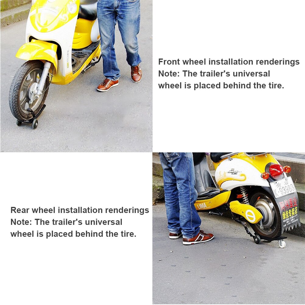 Motorcycle Trailer Compact Portable Carrier Cart For Emergency Roadside AssistanceBreaking Tire Emergency Assistance Trailer