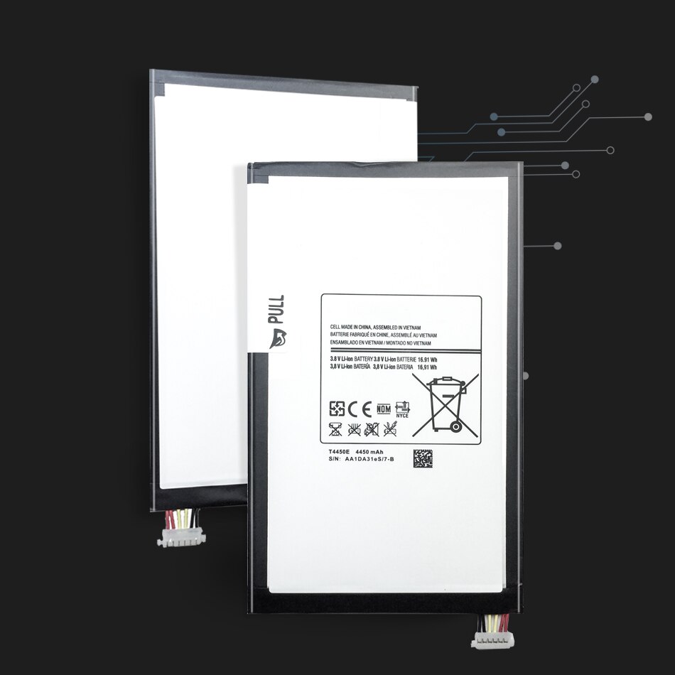 Bateria t4450e da tabuleta para samsung galaxy tab 3 8.0 sm t310 t311 4450 mah bateria recarregável do polímero do li-íon