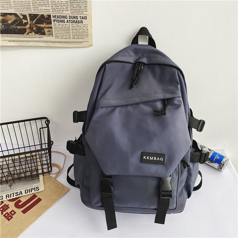 Deslumbrante roxo mulheres na moda mochila legal feminino sacos de escola faculdade livro senhora portátil mochila moda meninas estudante saco de viagem: VIP-Blue / With-Accessories