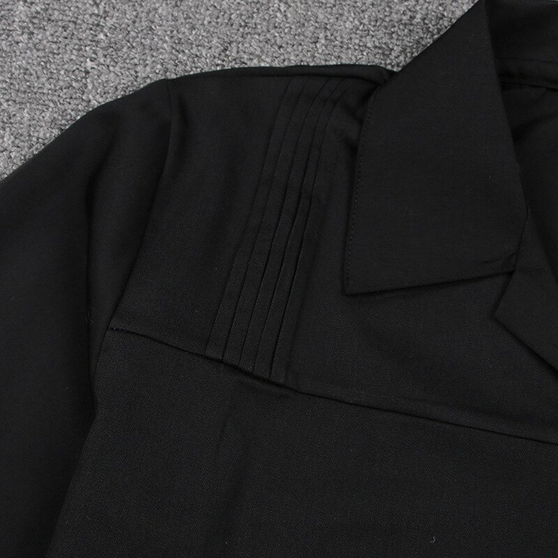 Japanese School Dress Tops Basic JK Uniform Pointed Collar Front Half Fold Shirt White Black Short Sleeve Girls Student Shirt