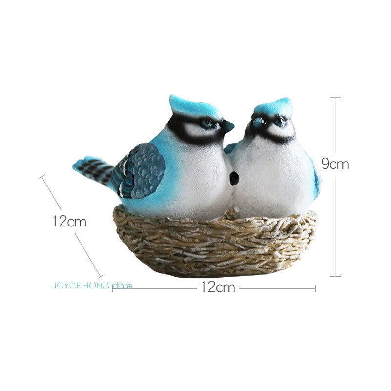 Resin Singing & Chirping Birds With Authentic Bird Sound Battery Operated Birds Toys Decor Decoration Birds