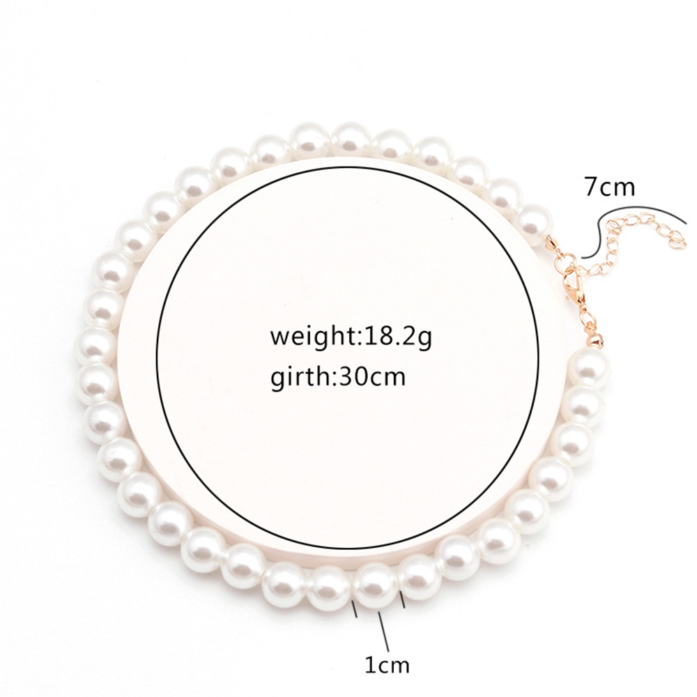 Prachtige Imitatie Parel Choker Kettingen Voor Vrouwen Eenvoudige Sleutelbeen Keten Bruiloft Sieraden Accessoires: D