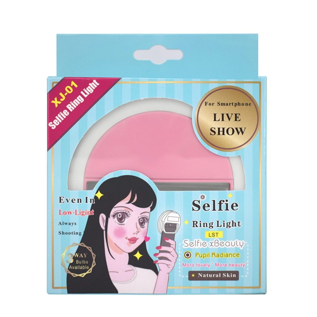 Mini Mobile Phone Led Self-Timer Light Anchor Beauty Lens Live Artifact Round Explosion Ring Mobile Phone Fill Light