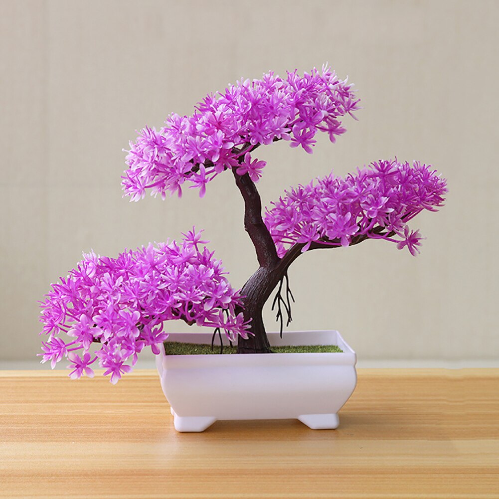 Realistinen keinotekoinen vihreä ruukku tervetuloa mänty jäljitellä bonsai-simulaatio keinotekoinen ruukkukasvi ornamentti kodin koristelu
