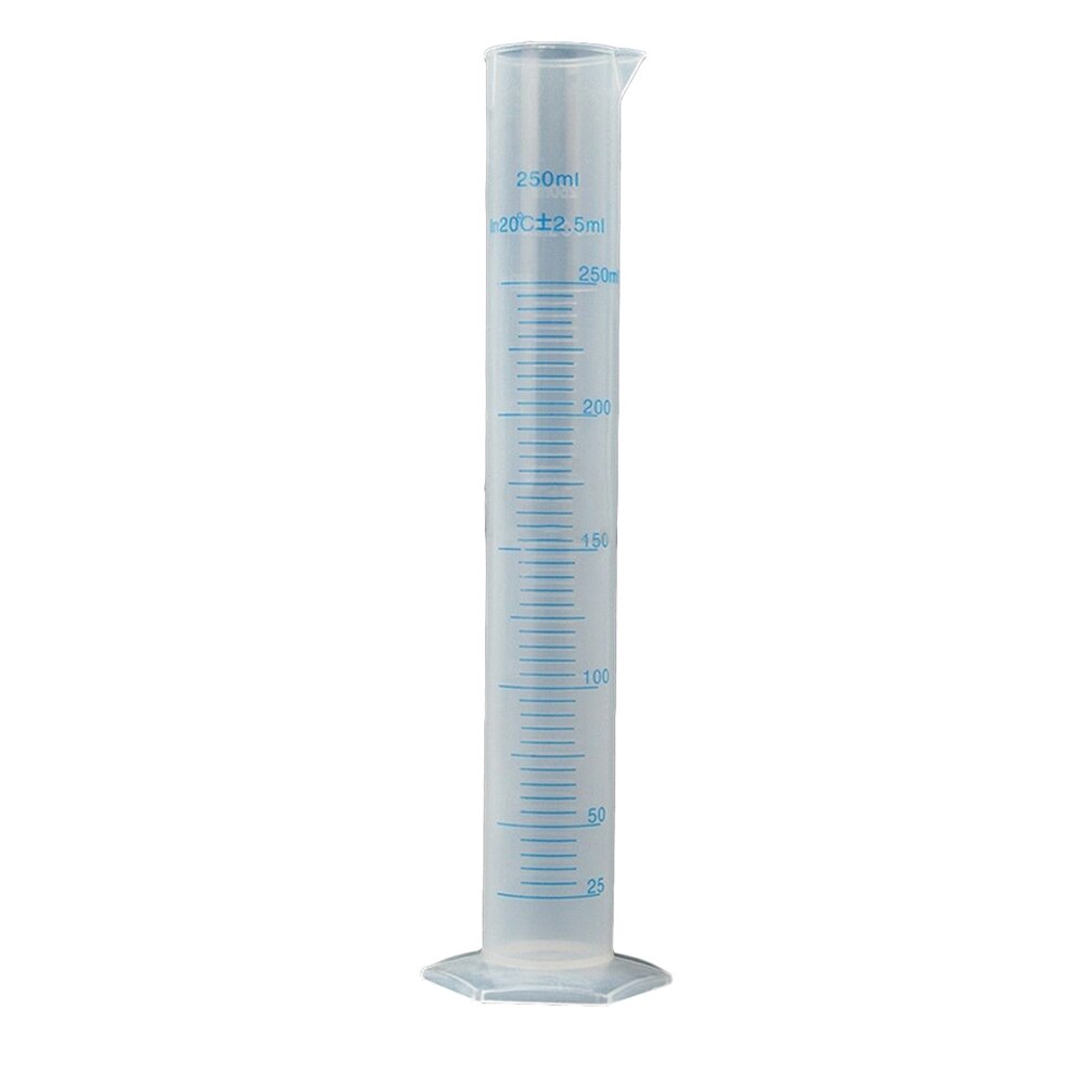 100/250ml Laboratory Plastic Measuring Cylinder Cylinders for Lab Supplies Laboratory Measure Plastic Graduated Cylinder