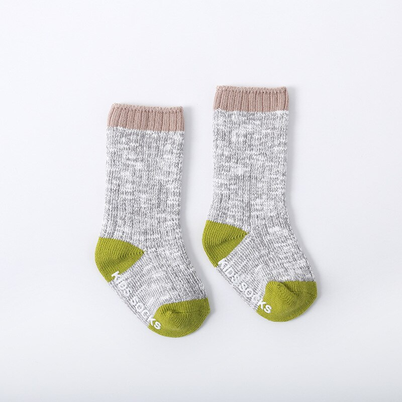 Kindersokken voor meisjes jongens katoenen verdikking kleding accessoires kniekousen voor meisjes kinderen lente antislip hoge sokken: 4 / S(0-1t)