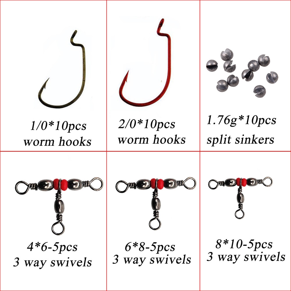 165Pcs Fishing Accessories Kit With Fishing Swivels Hooks Sinker Weights Slides Beans Float Bobbers Carp Fishing Tackle Box