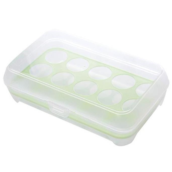Refrigerator Storage Box Crisper Single Layer Refrigerator Food 15 Eggs Airtight Storage Container Plastic Box