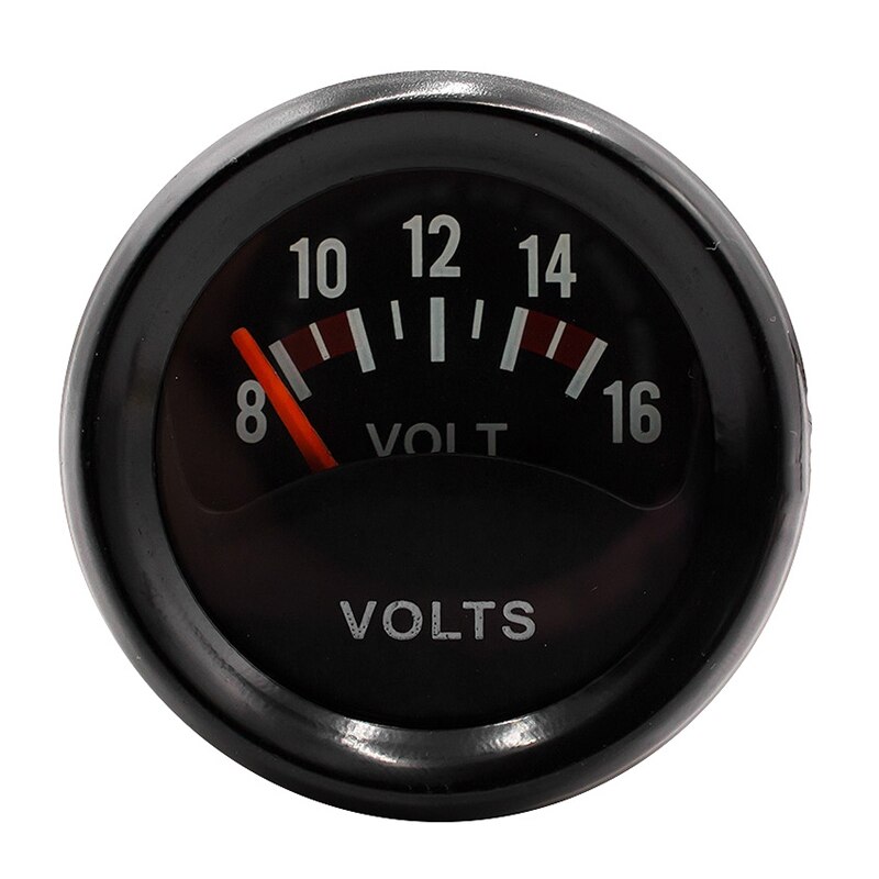 2 Inch 52mm Car Mechanical Pointer Smoke Len Volt Voltage Gauge Meter 8-16V Black: Default Title