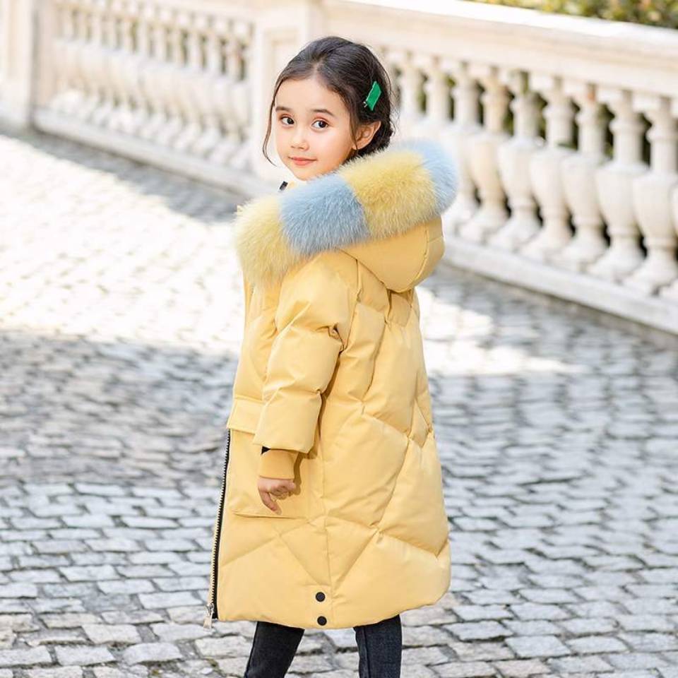 Cold Russian Winter Girl Coats Children Jackets Girls Windproof Hooded Coat Jacket For Girl Teenager Parkas Clothes Outwear: 002 / 4T