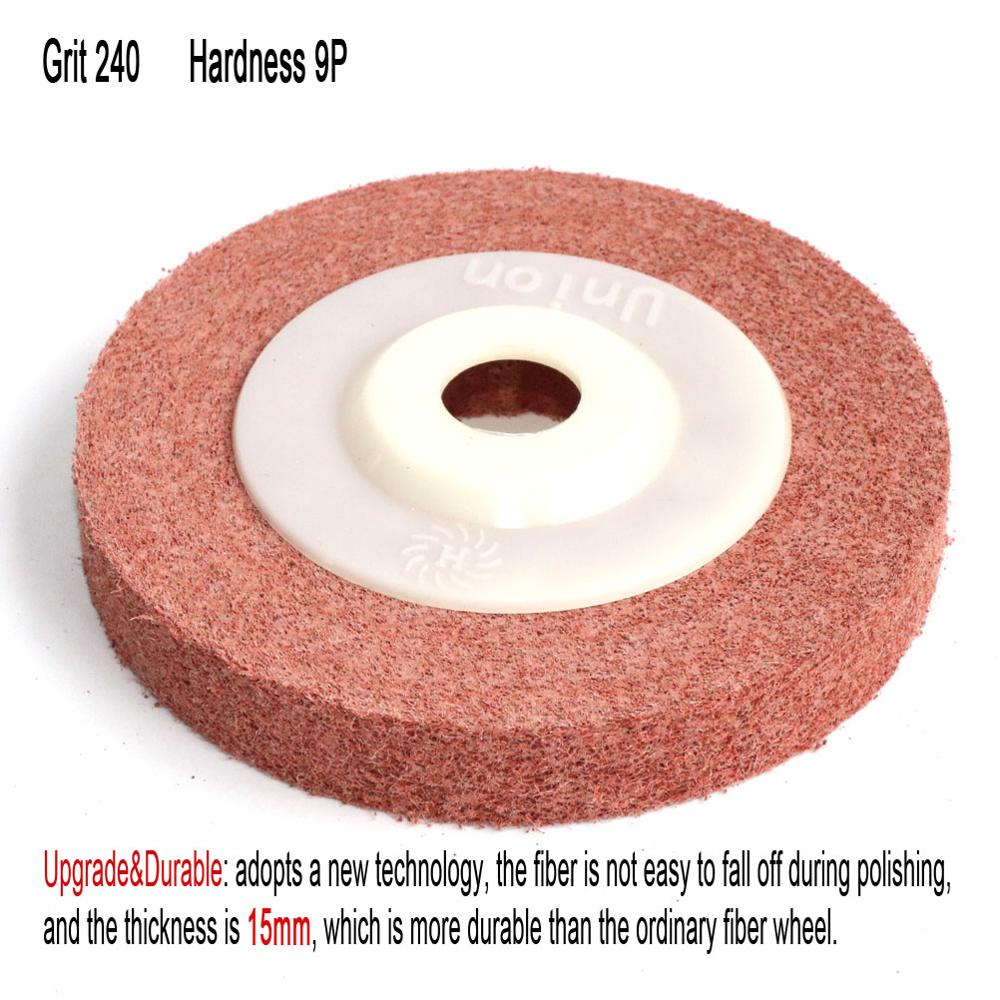 4" Nylon Fiber Polishing Wheel Non woven Abrasive disc 100*16 Grinding Polishing Wheel for Metal Ceramics Marble Wood Craft
