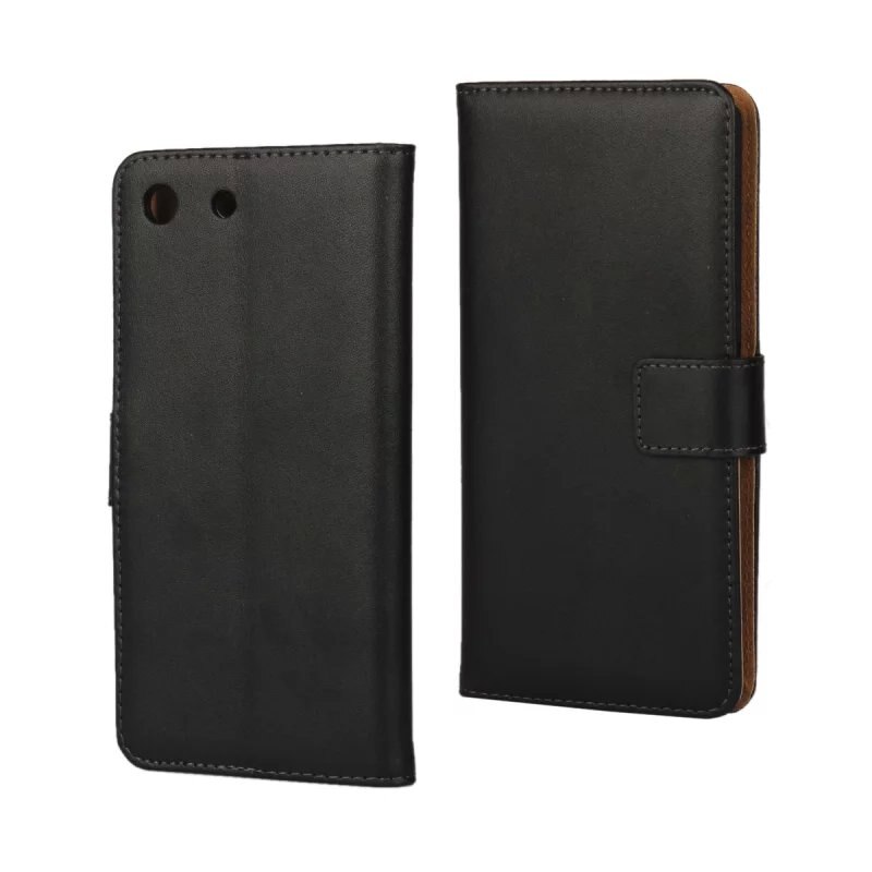 Premium PU Leather Wallet Flip Case for Sony Xperia M5 / M5 Dual E5603 E5606 E5653 Card Holder Retro bags holster GG: Case and Glass Film