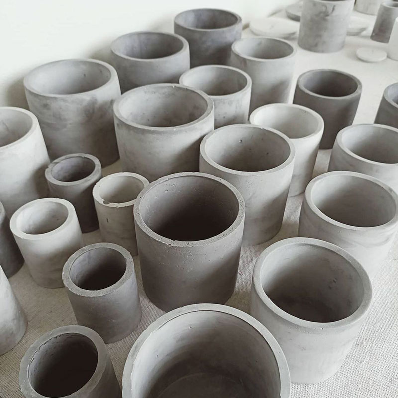 Rund betong ljuskärl form cement ljus kopp silikon form betong ljus burk ljusstake gips pennhållare form
