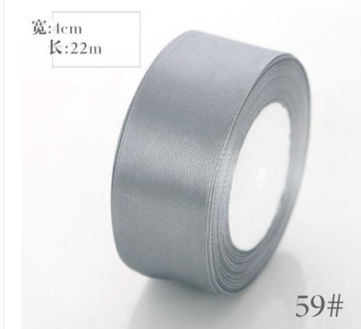 Corde d&#39;emballage en couleur 22m, largeur 4cm, ruban, cerclage de ballon, gif t, corde de fleurs, sangle lisse et brillante: Silver gray