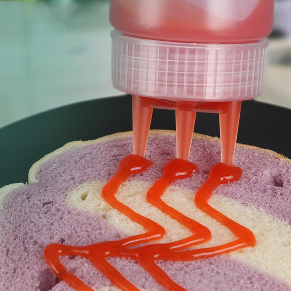 Chocolate Squeeze Bottle With Cap Plastic Cake Decorating Tool Bread Baking Condiment Dispenser Bottle For DessertHouse
