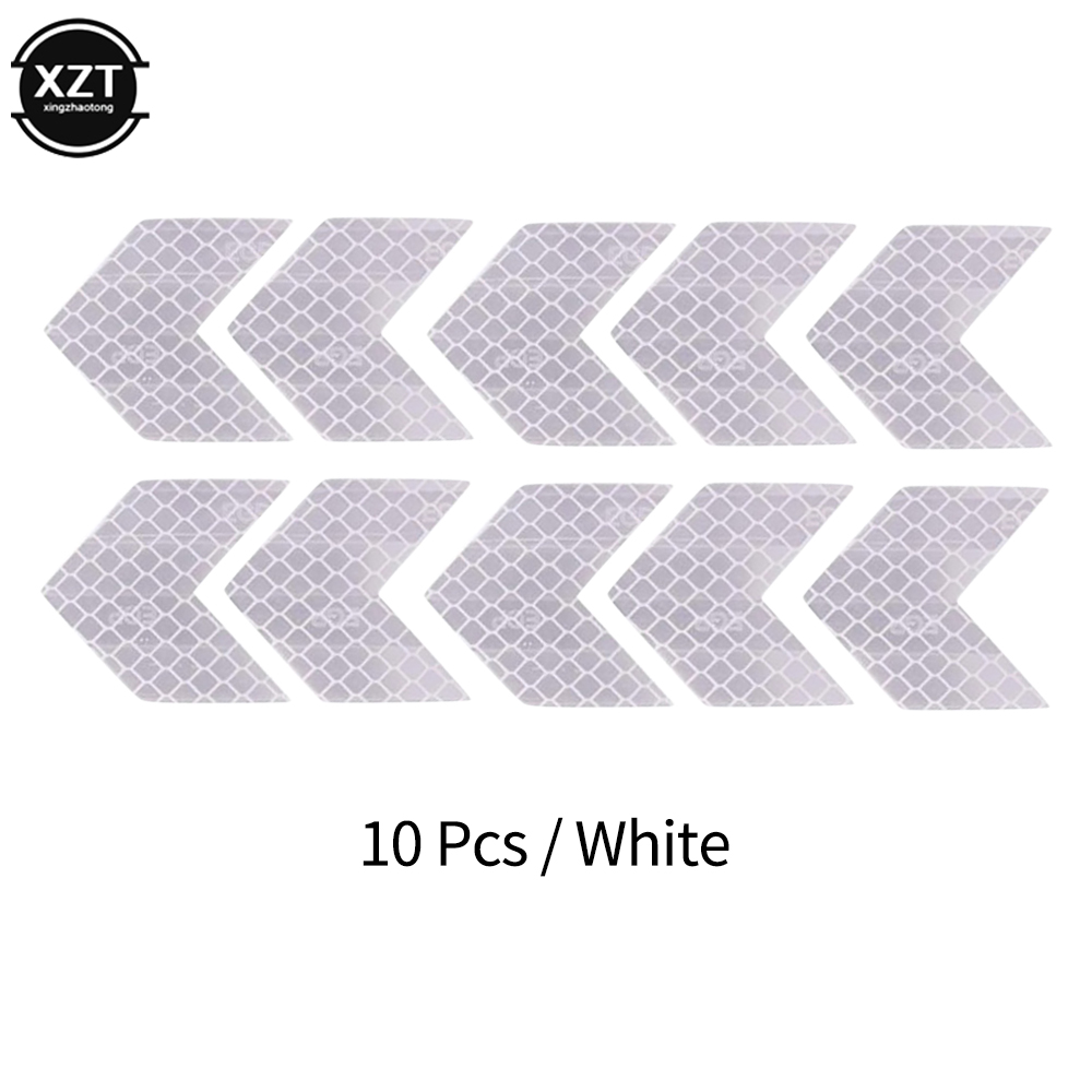 1 pz adesivo per auto nastro riflettente avviso di sicurezza adesivo per paraurti auto bagagliaio riflettore nastro di pericolo macchina messa in piega: bianca