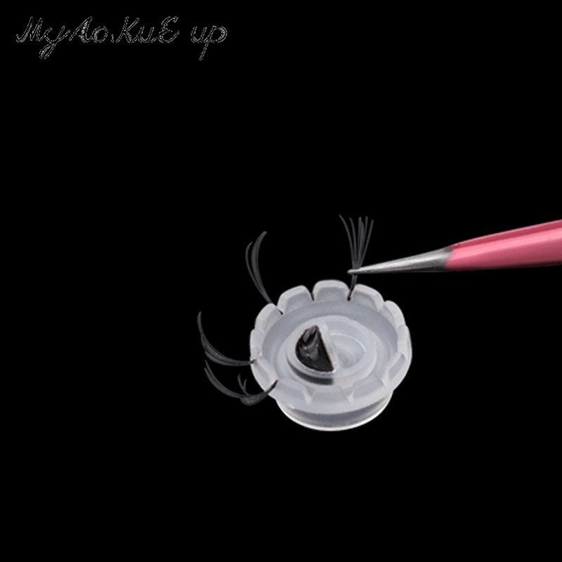 50 Stuks Wegwerp Wimpers Blossom Cup Voor Wimpers Extension Wimpers Lijm Houder Plastic Stand Quick Bloeiende Makeup Tools