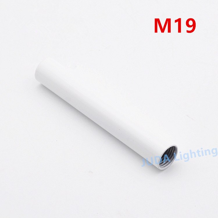 M16 M19 M25 inner thread tube fitting Lamp tooth tube for wall lamp indoor floor light tube pipe lamp base lighting accessories: M19 - white / length 300mm