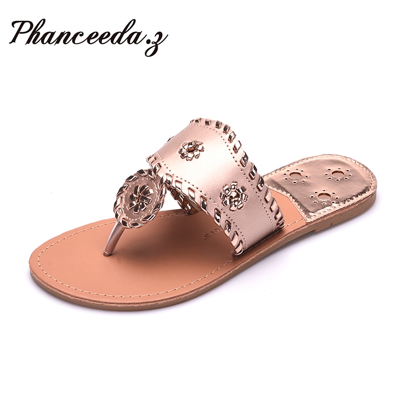 Shoes Women Sandals Flip Flops Summer Style Hair ball Chains Flats Solid Slippers Sandal Flat