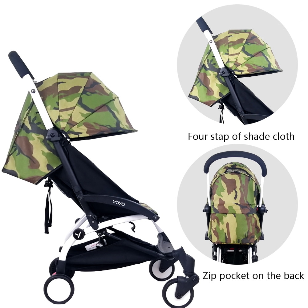 Capota de cochecito y colchón de 175 grados para Babyzen Yoyo Yoya Babytime con cremallera trasera, accesorios de cochecito de bebé