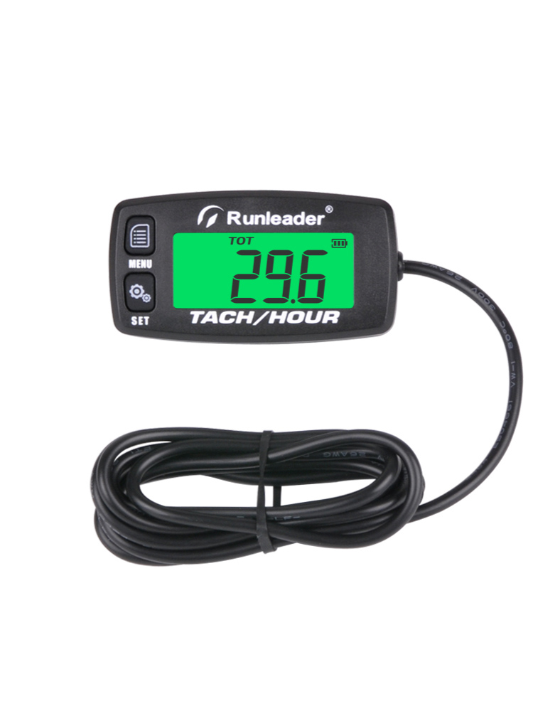Inductive Tachometer Gauge Engine Hour Meter Boat Maintenance Reminder Tacho Hour Meters HM032C for Motorcycle ATV Lawn Mower: Default Title
