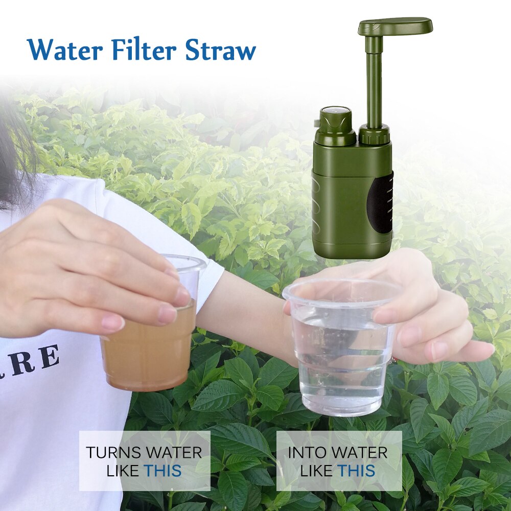 Min 5000L Outdoor Draagbare Water Filter Veiligheid Nood Waterzuiveraar Persoonlijke Filtratie Outdoor Activiteiten Water Filter