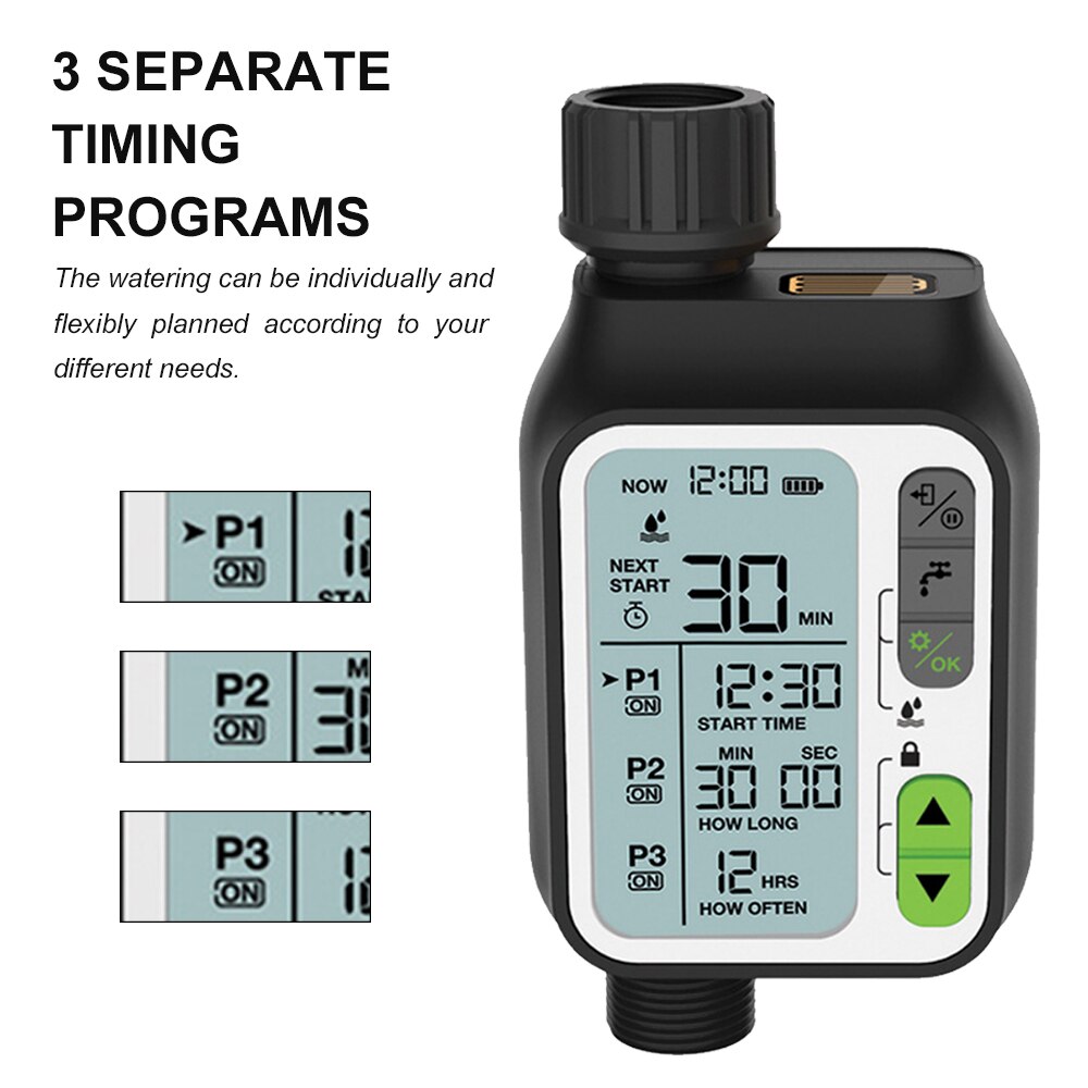 Programmierbare BT Wasser Timer Schlauch Wasserhahn Timer Outdoor-Batterie Betrieben Wasser Flow Meter Automatische Bewässerung Sprinkler System