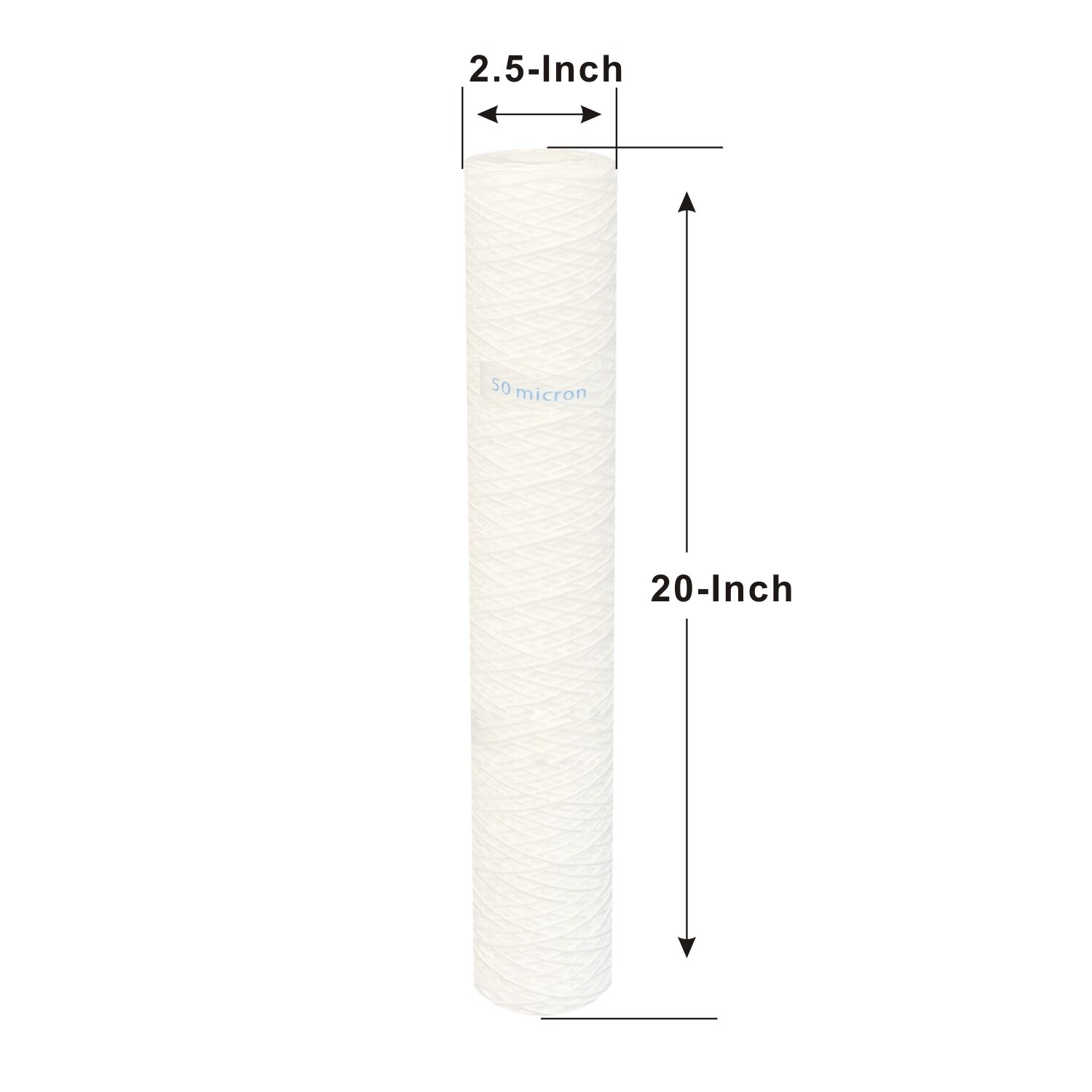 Universele 50 Micron String Wond Sediment Water Filter Cartridge 2.5 "X 20"