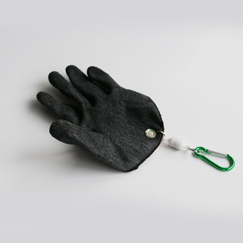 Guantes de pesca de pescador con ganchos magnéticos, protectores de mano resistentes a perforaciones: left-With buckle