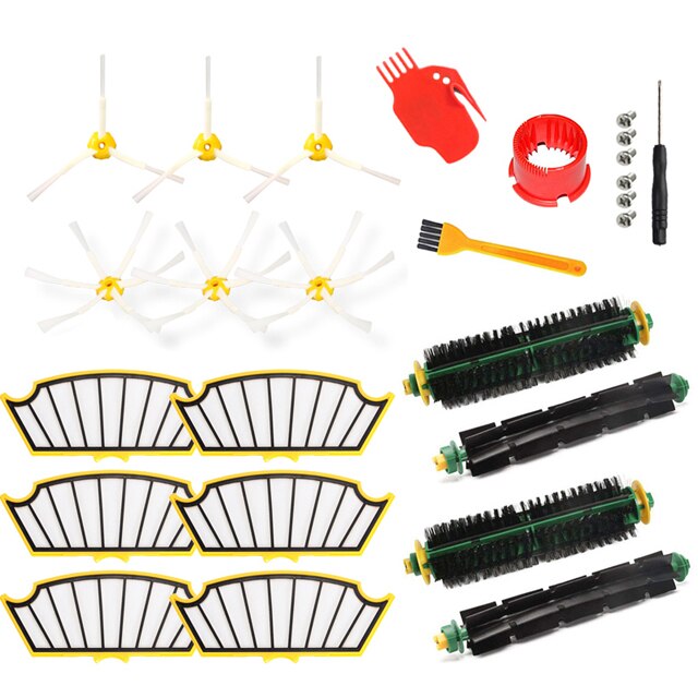 For iRobot Roomba 500 510 520 527 528 530 532 535 540 550 560 562 570 572 580 581 585 590 Side Brush Filter Vacuum Cleaner Parts: iR500-18