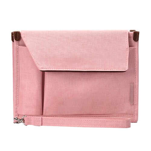 Waterproof Men's Business Office Bag Women's Document Bag Portable Oxford Notebook Pouch Passport Cover Accessories Supplies 688: pink