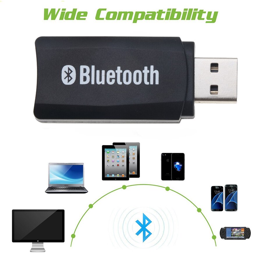 Bluetooth Receiver Adapter - 3.5mm AUX USB - Wireless Audio Dongle for Speakers & Car Kits