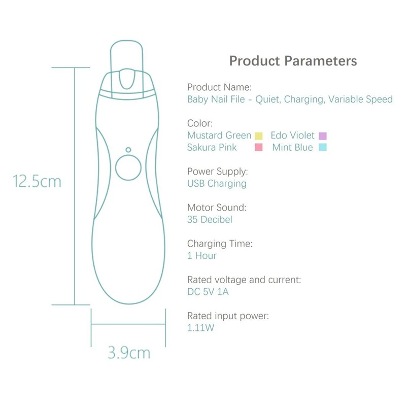 Wiederaufladbarer, sicherer elektrischer nagelknipser für babys, kleinkinder und freundlicher – Ideal für zehen- und fingernäGel.