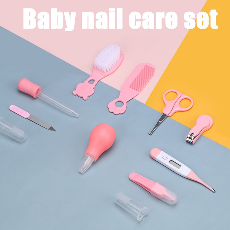 10 unids/set portátil de atención de la salud de uñas de bebé Trimmer Kit de salud bebé Kit de aseo clavo Clipper seguridad cuidado conjunto