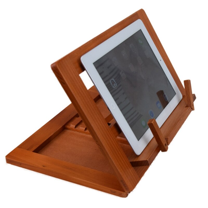 Foldable Wood Reading Frame Tablet Stand Portable Bookshelf Cookbook Holder Music Folder Wooden Laptop Tablet IPAD Stand Holders