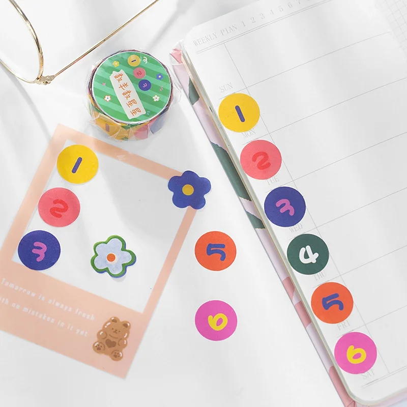 DIY Leuke Washi Tape Stickers Decoratieve Scrapbook Stickers voor Journal Planner Techo Kawaii Cartoon Esthetische Briefpapier Supply