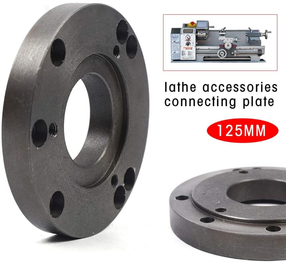 Lathe Back Plate Connection Plate Lathe Machine Tool Part Accessary For WM180V / WM210V and WM210V-G Lathes