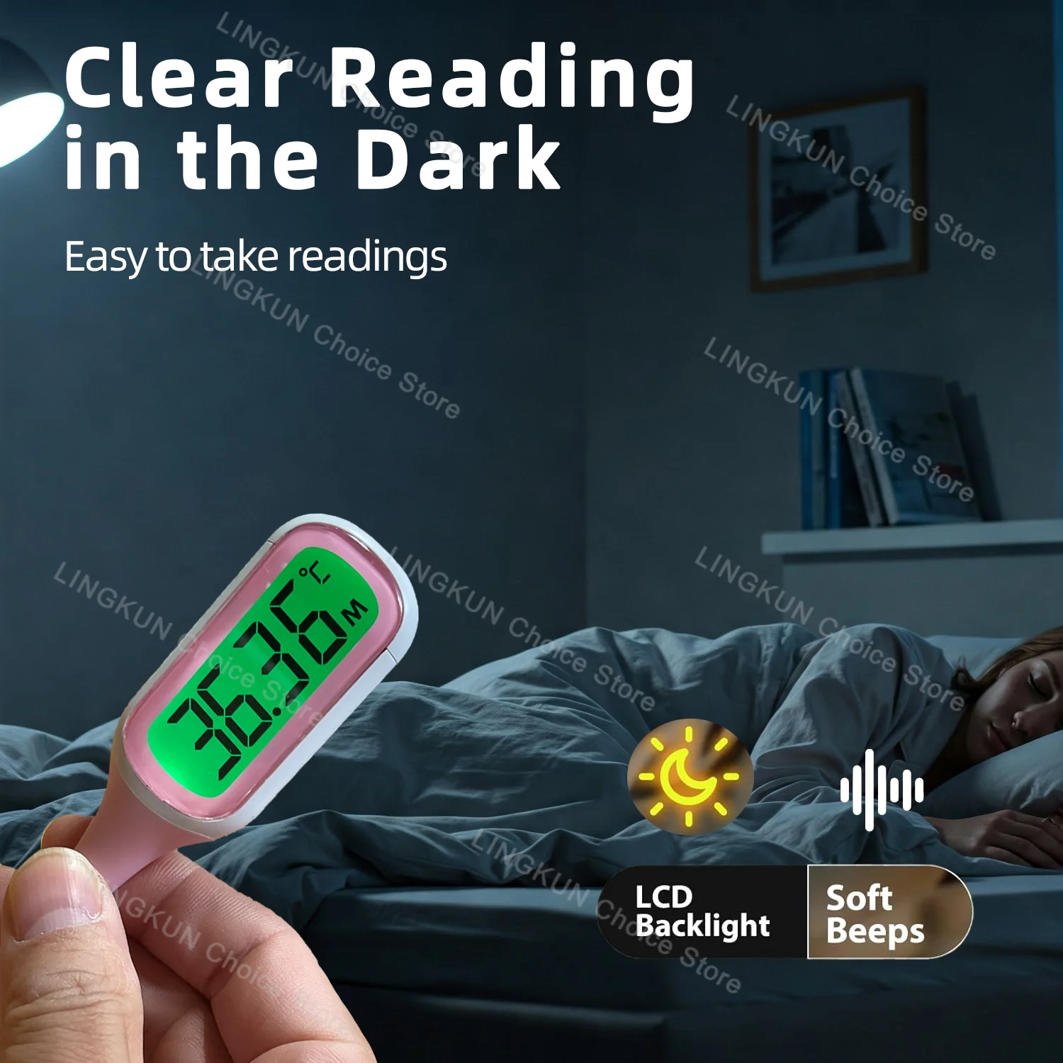 Termómetro rápido de silicona 9S para fiebre, termómetro Digital infrarrojo para el cuerpo Basal, pantalla LED de temperatura Rectal para axila Oral