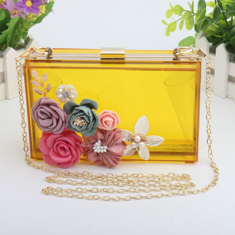 Sacs de soirée pour femmes, sac à main de luxe pour fête de mariage, sac à bandoulière Transparent pour mariée, pochette à chaîne transparente