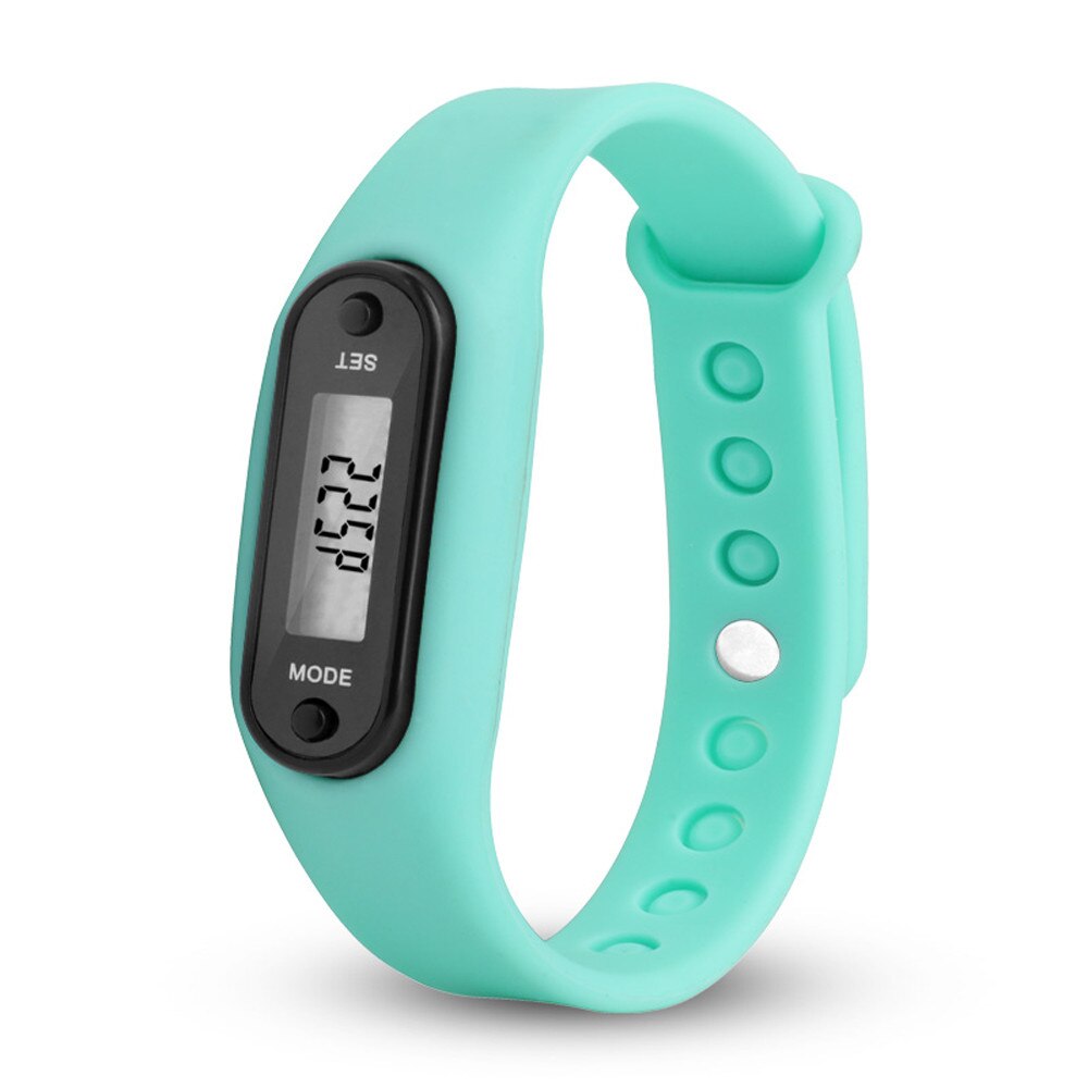 Digitale Groen Lcd Horloge Run Stap Loopafstand Calorie Stappenteller Siliconen Calorie Sport Armband Horloge Voor Drishipping N0807: J