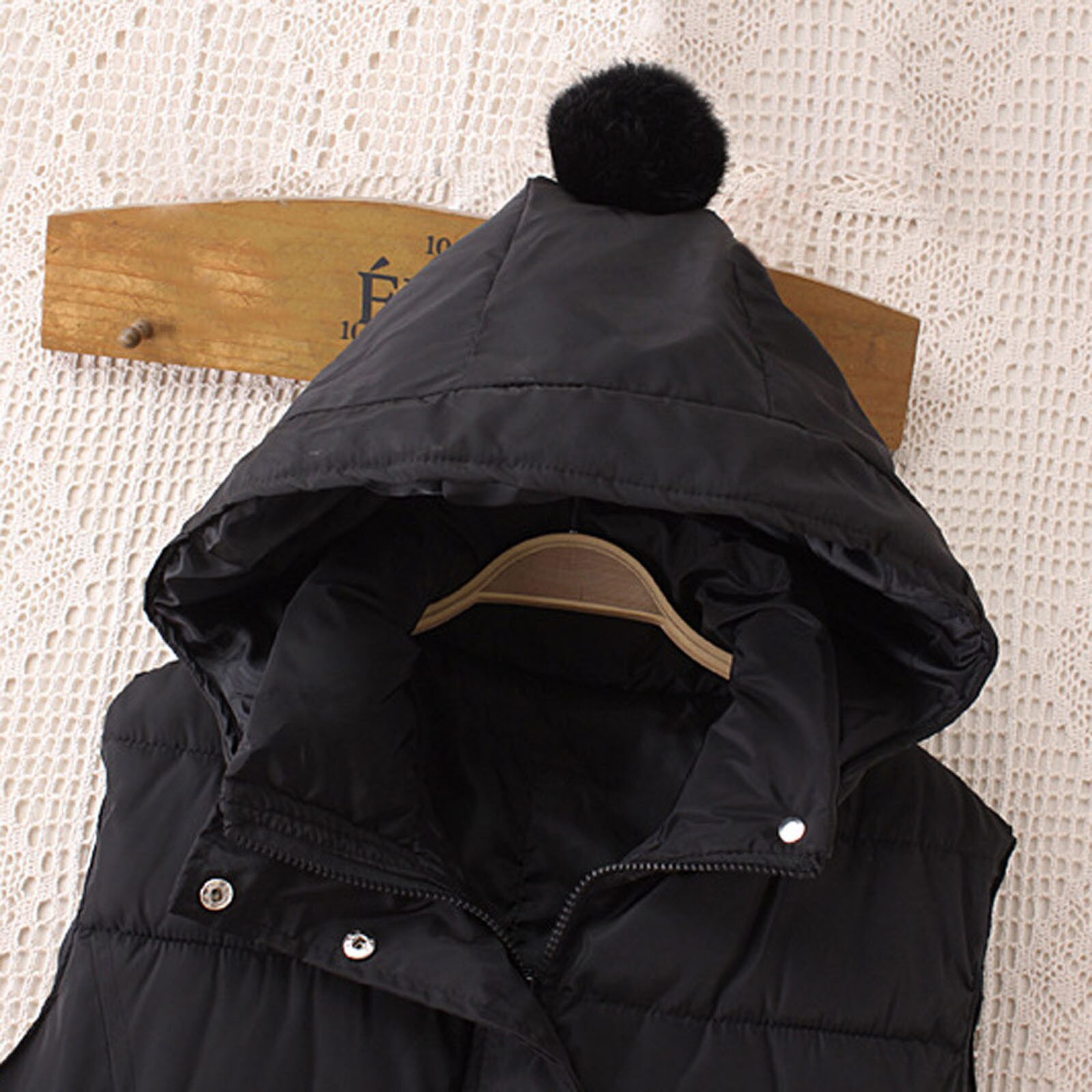 Dames effen zwart vest gilet jas mouwloos vest dames plus size hoodie bovenkleding feminina  #t2g