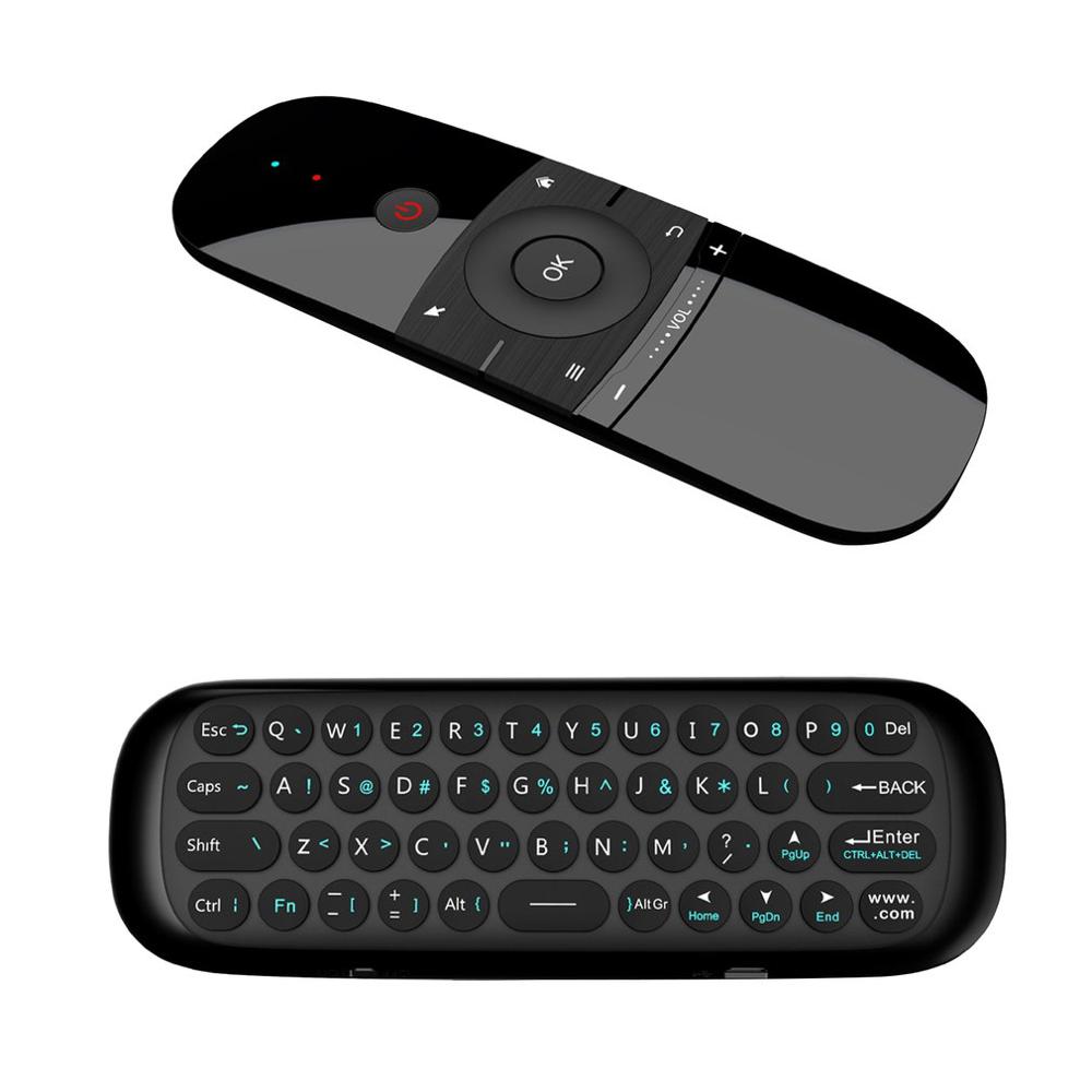W1 2.4G Wireless Keyboard Air Mouse Rechargeble Mini Remote Control Fly Air Mouse For Android 9.0 8.1 TV Box/PC/TV