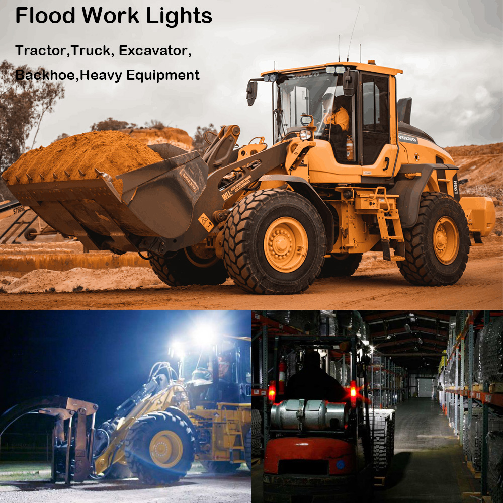 5 "LED Verlichting Flood 7500lm 50W voor Heftruck Front Light Truck Tractor Loader Koplamp Graafmachine Accessoires onderdelen