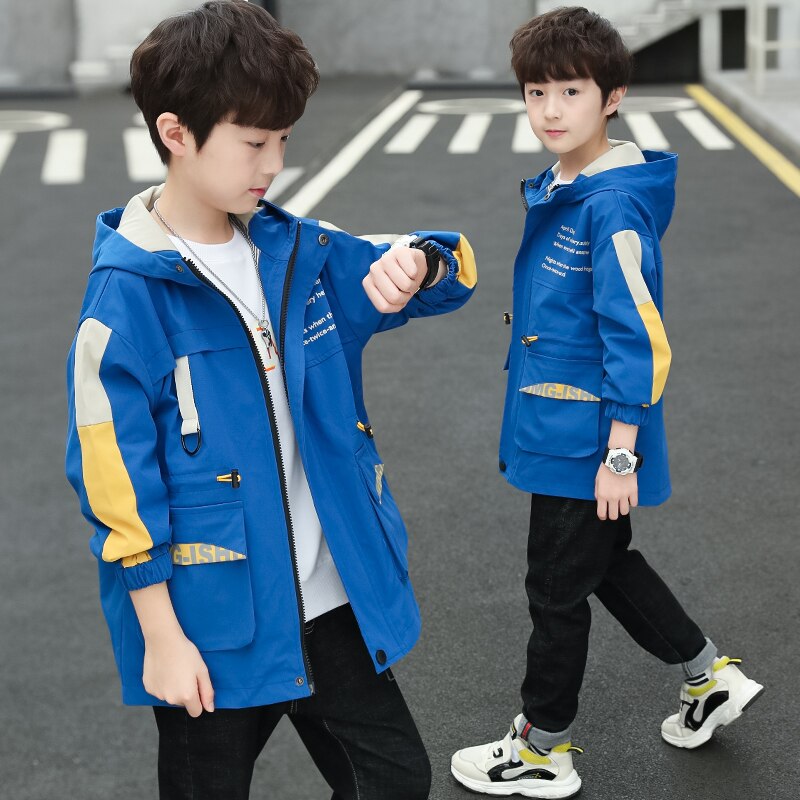 Garçons Manteau Automne Printemps Enfants Veste Imprimée École enfants Vêtements D'extérieur Décontractés Vestes Adolescent Enfants Vêtements Pour 5-14 ans