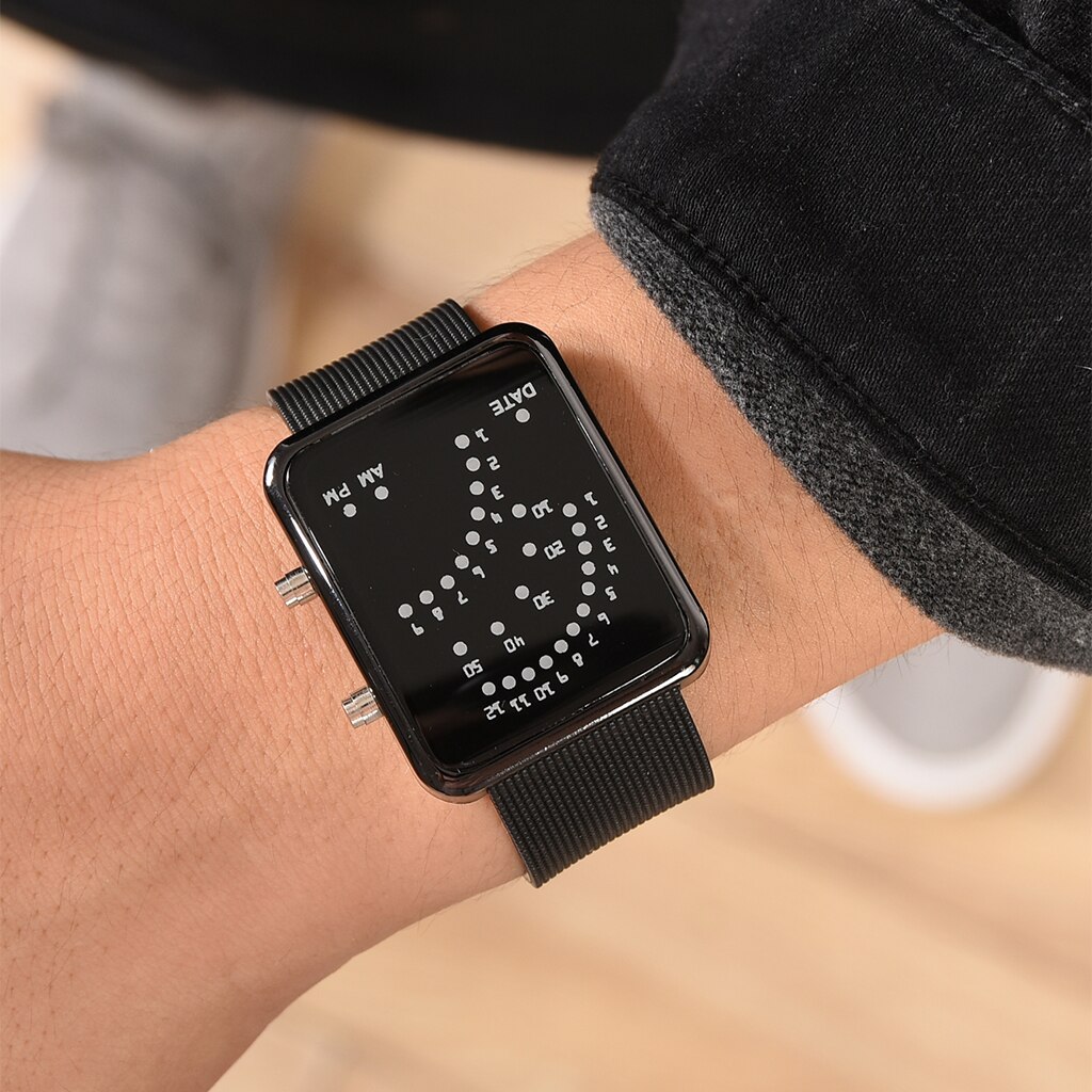 Quartz armbandsur herr lyx herr digital led sportklocka herr utomhus elektronisk klänning klocka relogio masculino klocka