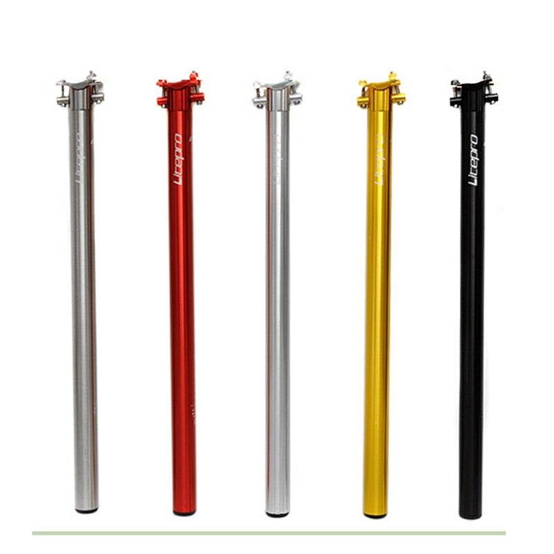Litepro Folding Bike Seat Post Aluminum Alloy Ultra-Light Bike Seat Post 33.9X600mm for Brompton