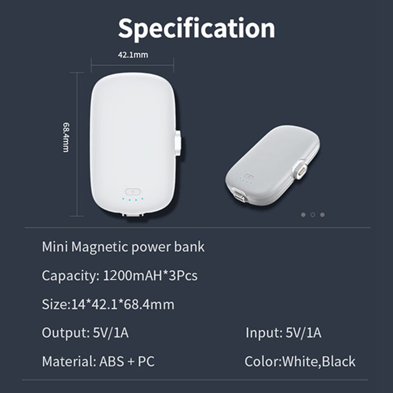 CASEIER Magnetic Power Bank For iPhone X Portable Powerbank Power Charger For Xiaomi Samsung External Battery Charger For Phone